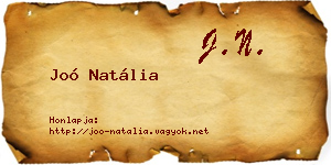 Joó Natália névjegykártya